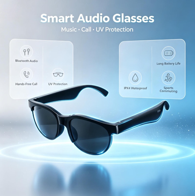 Smart Audio Sunglasses Bluetoo - Smart Glasses Lens ulasan dan harga