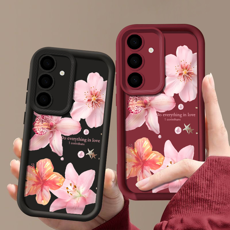Pink Flowers Phone Case For Sa - Samsung Galaxy A55 ulasan dan harga