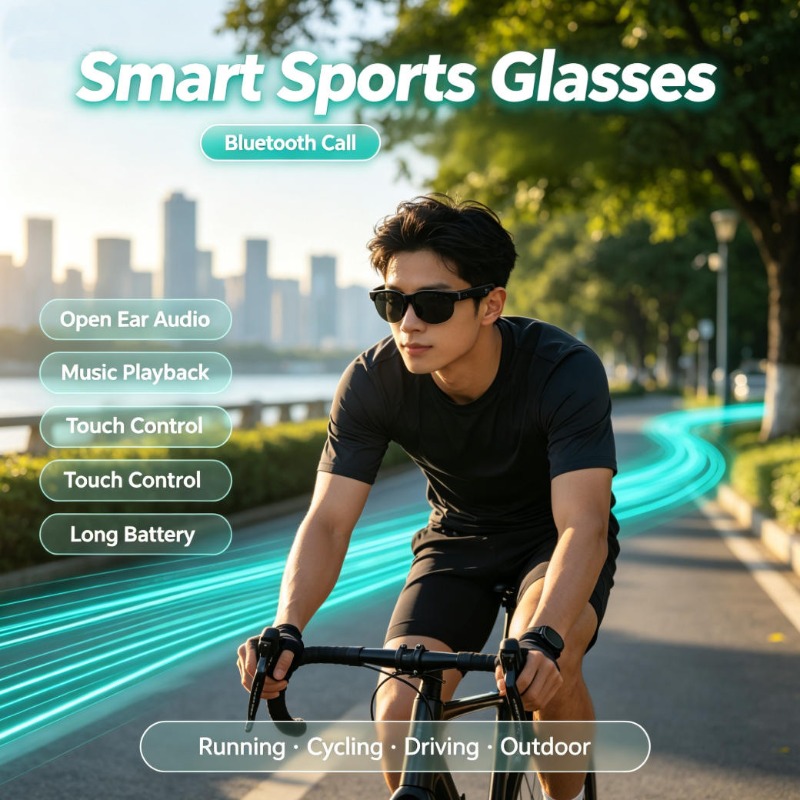 Smart Sports Glasses Open Ear  - Smart Glasses Lens ulasan dan harga